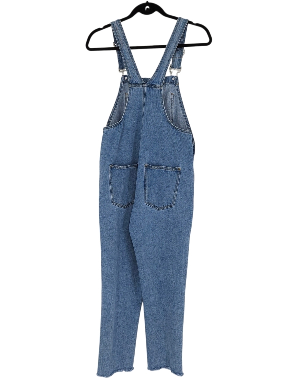 We Wore What Straight Leg Denim Bib Overalls Medium Wash Coveralls XS - Picture 5 of 8